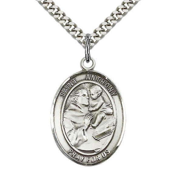 Saint Anthony of Padua Sterling Silver Medal - Picture 1 of 1